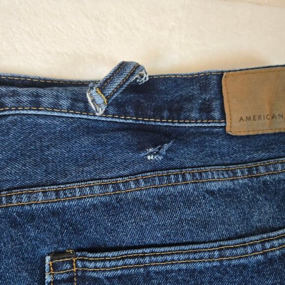 American Eagle Mens 42x32 Jeans Original Bootcut Dark Wash Denim Pants 0786 - Picture 9 of 10